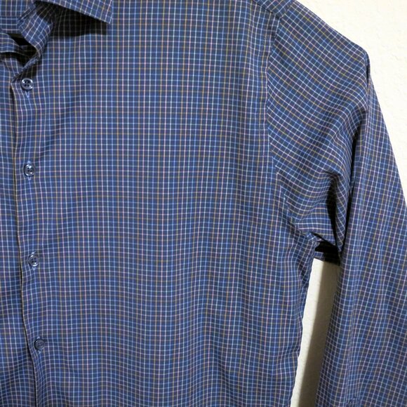 Peter Millar Shirt Mens Large Summer Comfort Long Sleeve Front Button Blue - Picture 4 of 6